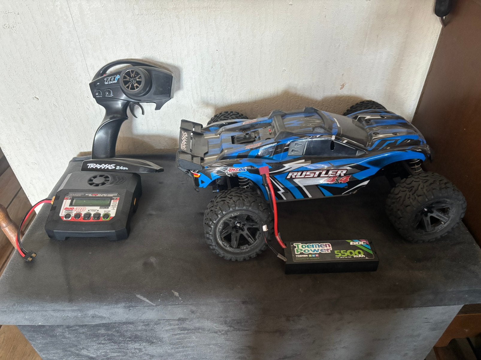 Traxxas rustler 4x4 brussles, Elektro, Auto offroad, Ophalen of Verzenden, Zo goed als nieuw