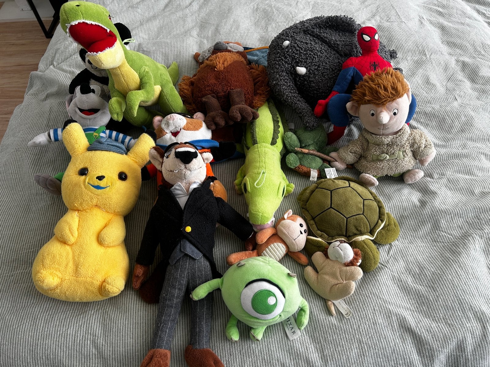 Grote set van 16 diverse knuffels, Ophalen, Gebruikt, Overige merken, Overige karakters