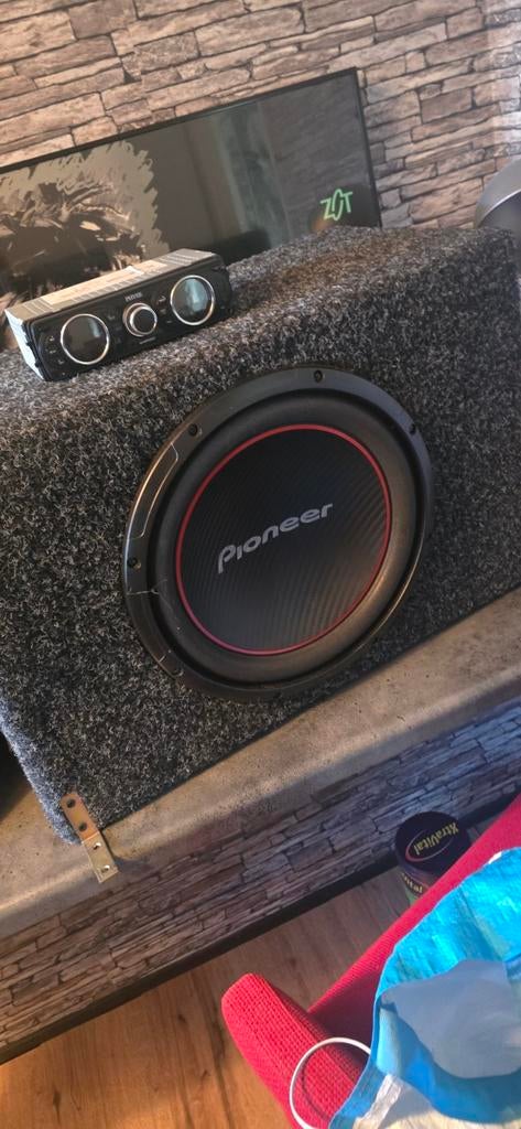Pioneer subwoofer, Caliber versterker en speakers, Ophalen of Verzenden