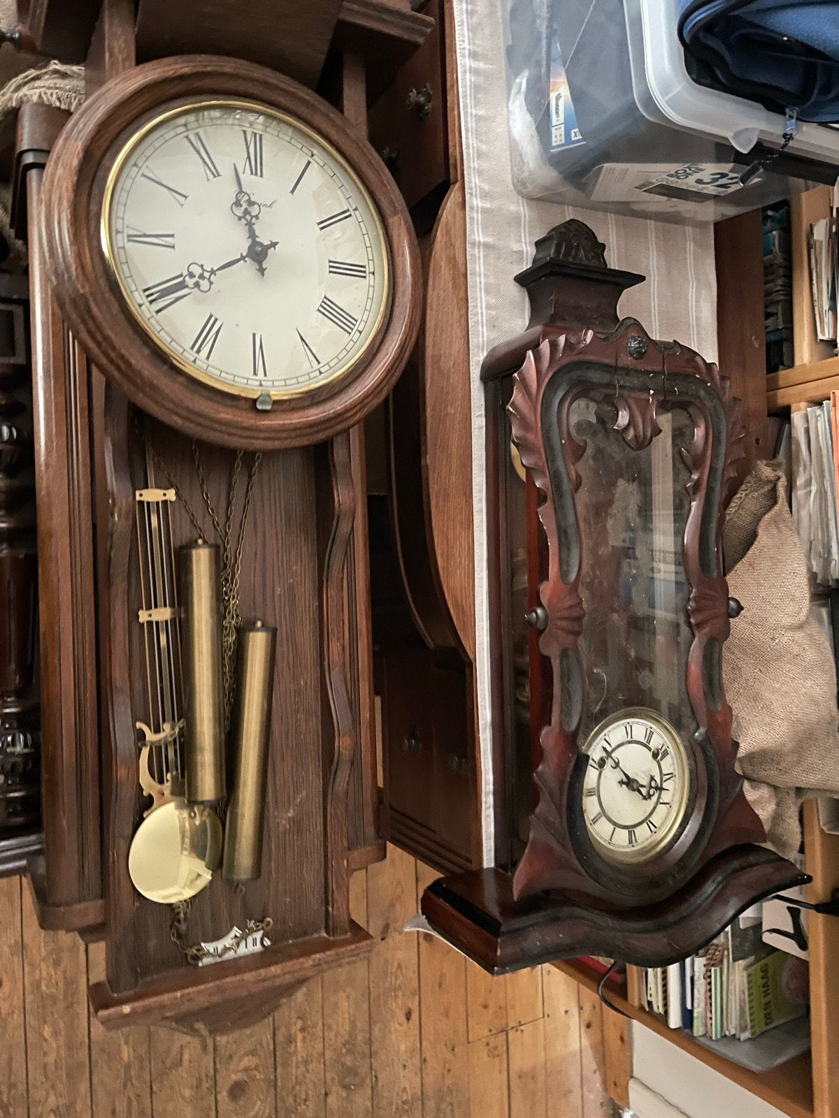 Diverse antieke en vintage klokken - Wandklokken en meer, Antiek en Kunst, Ophalen