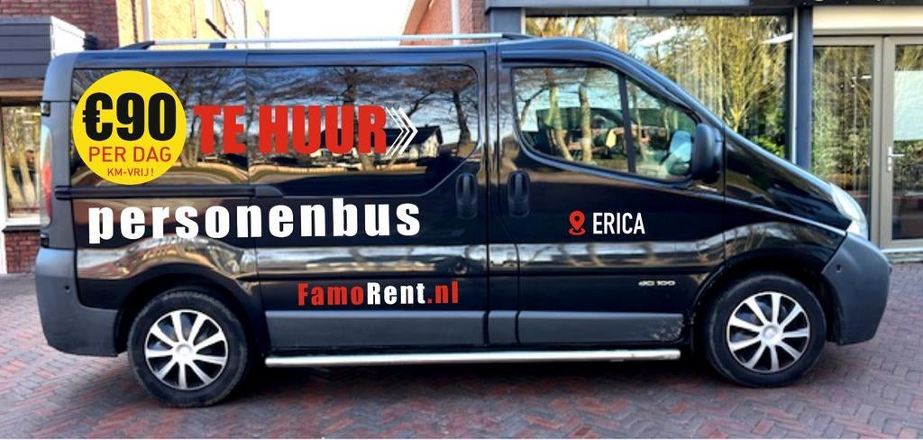 9-Persoons Bus Huren | €90,- p/d | KM-VRIJ & ZONDER BORG!, Diensten en Vakmensen, Verhuur | Auto en Motor