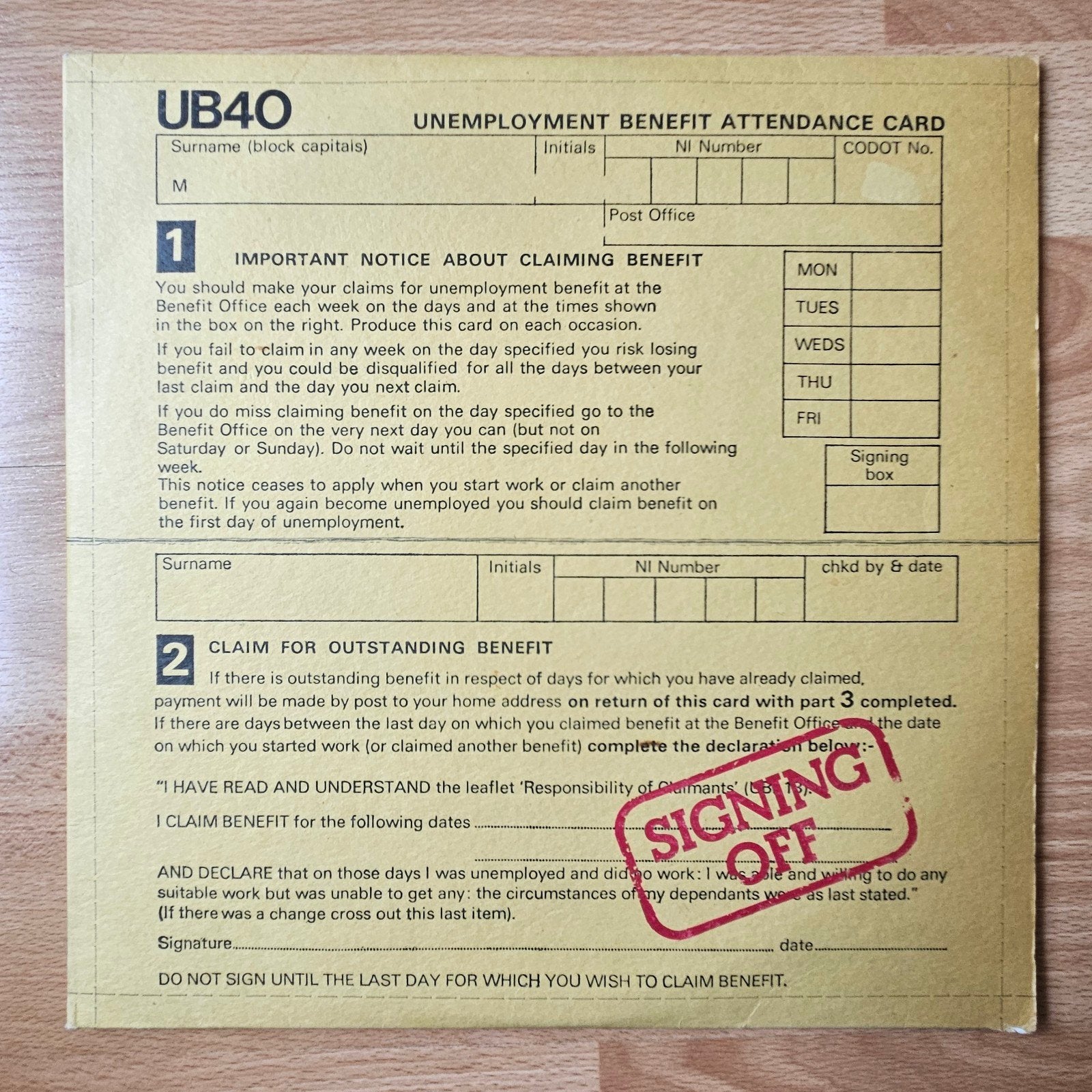 UB40 – Signing Off - Italië Dubbel LP, Ophalen of Verzenden, LP