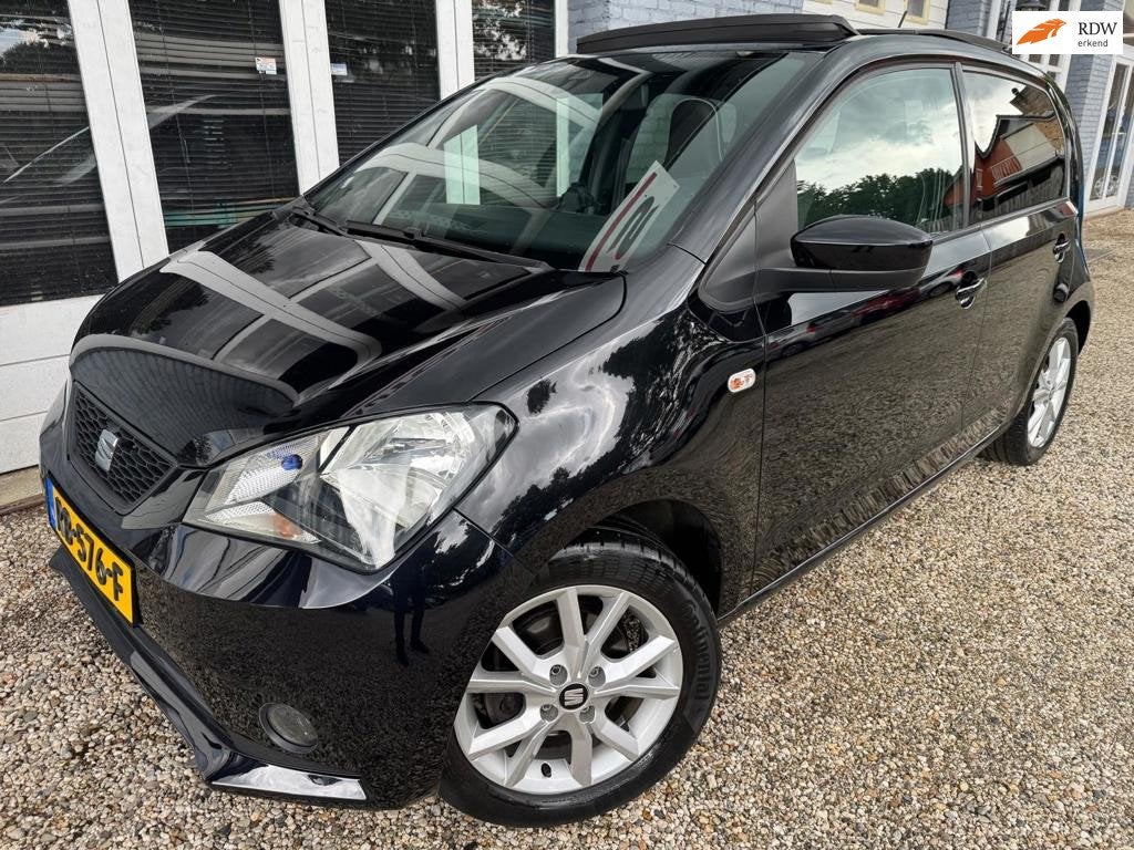 Seat Mii 1.0 Sport Intense, CLIMA, SCHUIFDAK, LEDER, SPORTVE, Auto's, Voorwielaandrijving, Dealer onderhouden, Gebruikt, Zwart