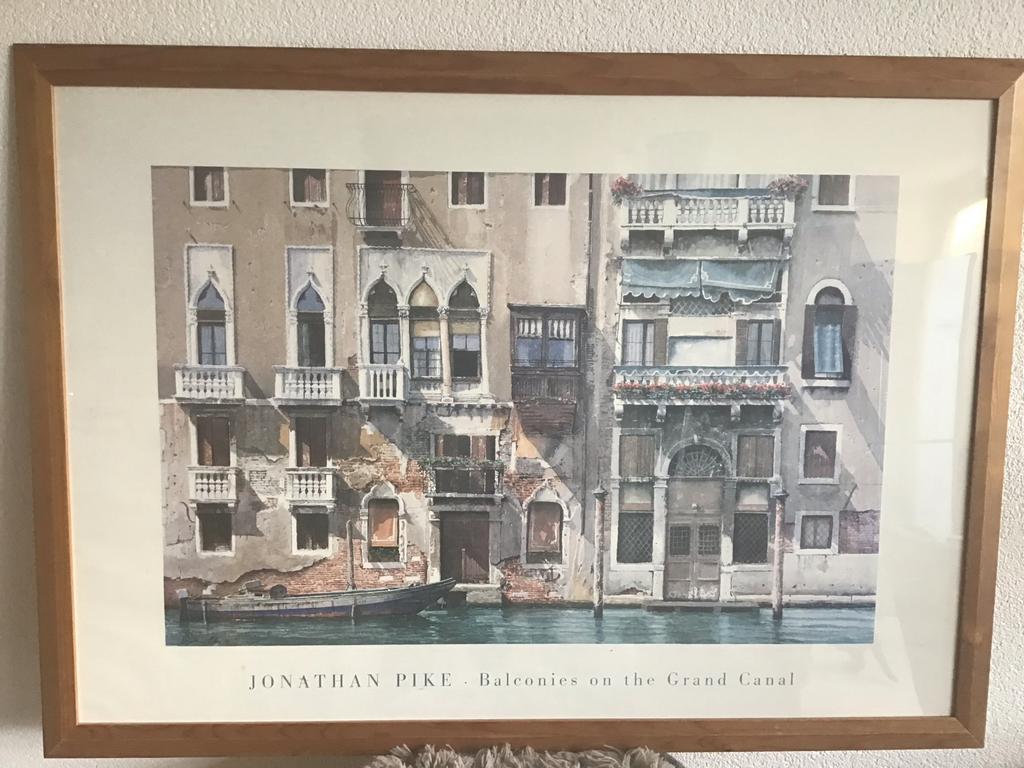 Ingelijste poster Venetië: Grand Canal (78x107 cm), Ophalen, Gebruikt, Met lijst, Deurposter of groter