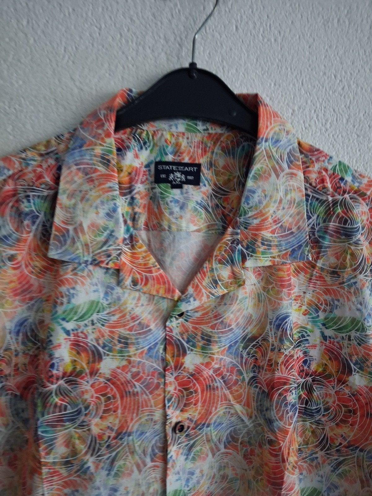 State of Art Heren overhemd - Kleurrijk patroon - XXL, Kleding | Heren, Overhemden, State of Art, Oranje, Ophalen of Verzenden