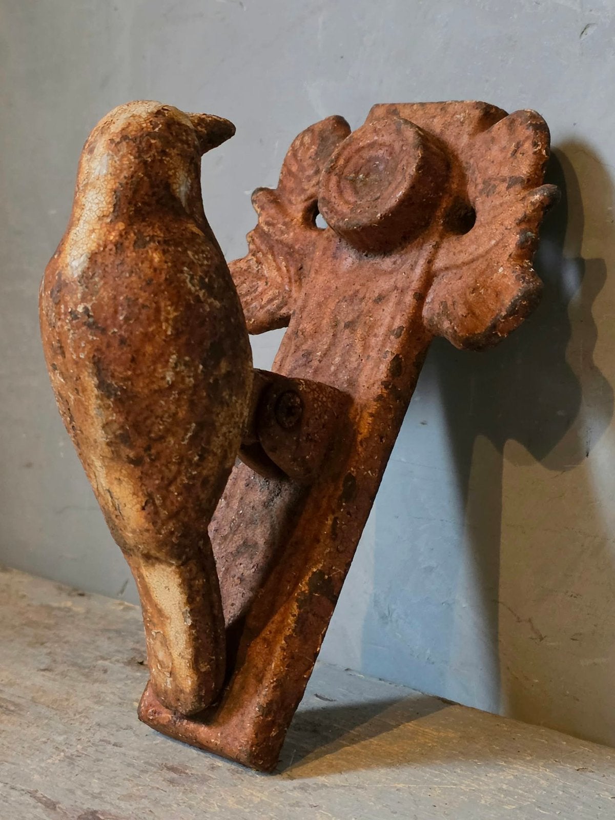 Gietijzeren deurklopper specht, Antiek en Kunst, Ophalen of Verzenden