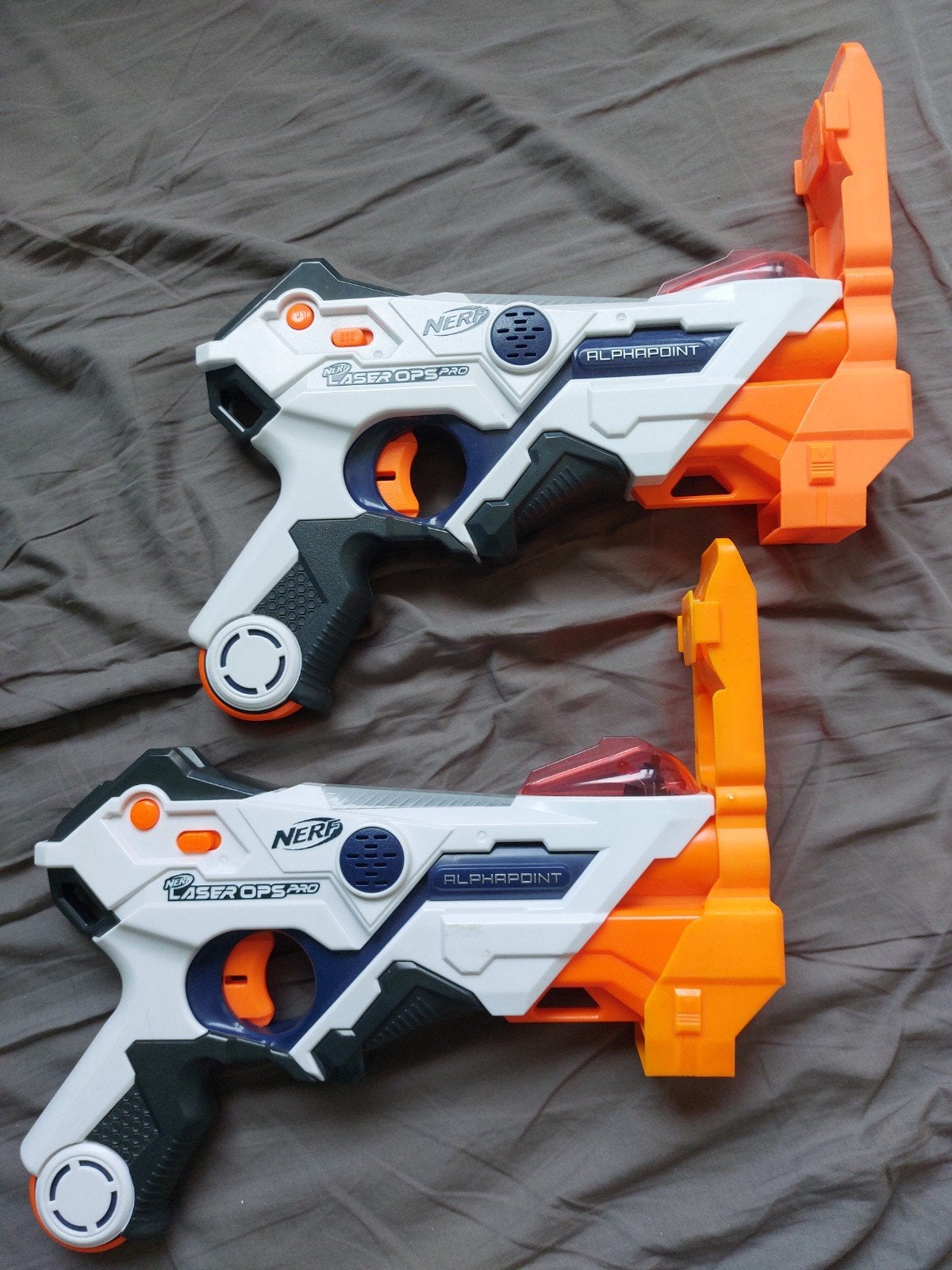 2 Nerf Laser Ops Pro Alphapoint lasergamepistolen, Ophalen, Gebruikt, Jongen of Meisje