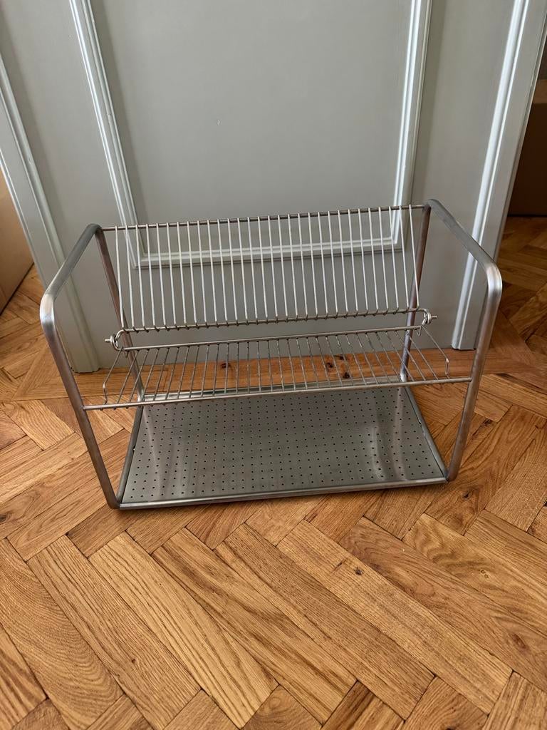 IKEA ORDNING Afdruiprek RVS 50x27x36 cm, Gebruikt, Bordenrek, IKEA, Zilver