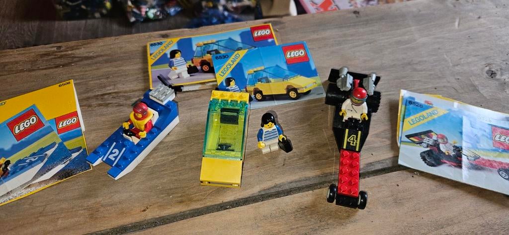 Legoland 6508, 6530, 6526 Racewagen, auto en boot, Kinderen en Baby's, Speelgoed | Duplo en Lego, Ophalen of Verzenden, Gebruikt