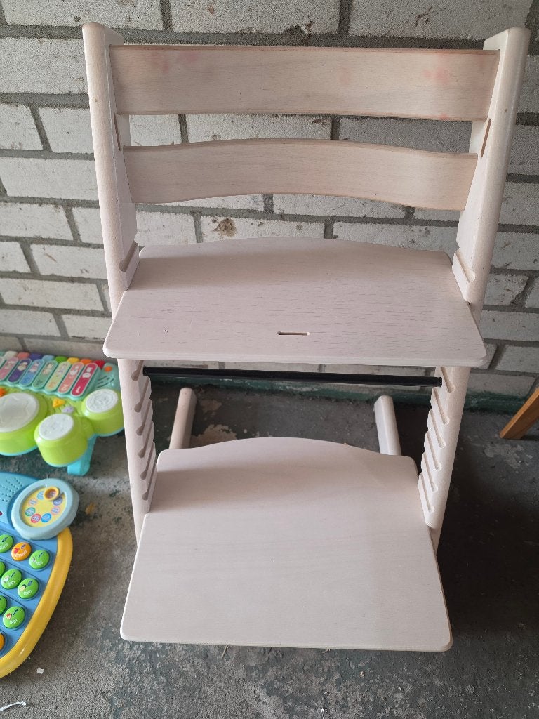 Stokke Tripp Trapp stoel wit, Ophalen, Gebruikt, Meegroeistoel