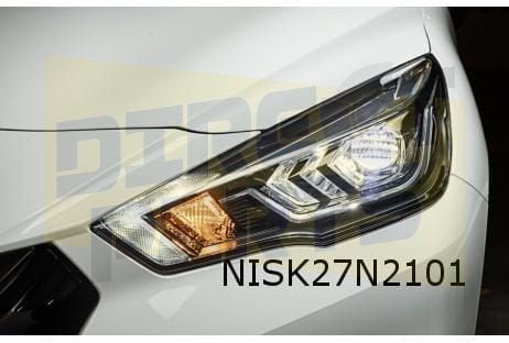 Nissan Micra koplamp Links (LED) (chrome accenten) Origineel