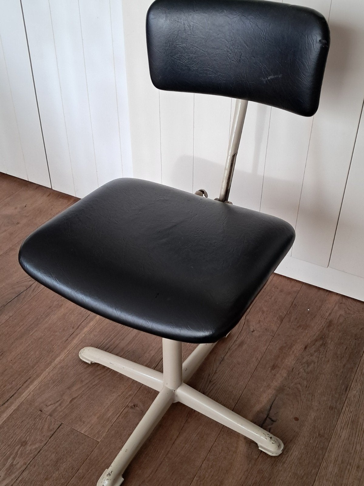 Retro industriele bureaustoel, Huis en Inrichting, Bureaustoelen, Ophalen of Verzenden, Gebruikt, Zwart