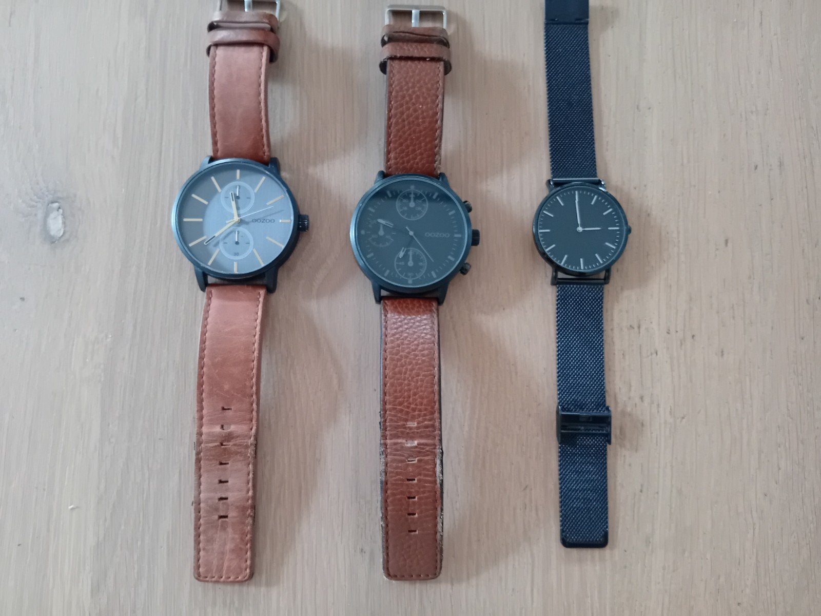 3 horloges, Overige merken, Staal, Polshorloge, Ophalen of Verzenden