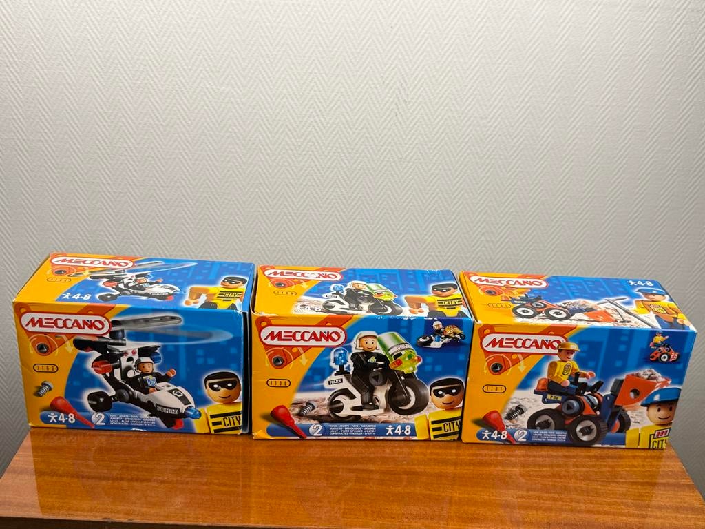Meccano City Bouwsets - Politie Voertuigen (3 stuks), Ophalen of Verzenden, Nieuw, Overige merken