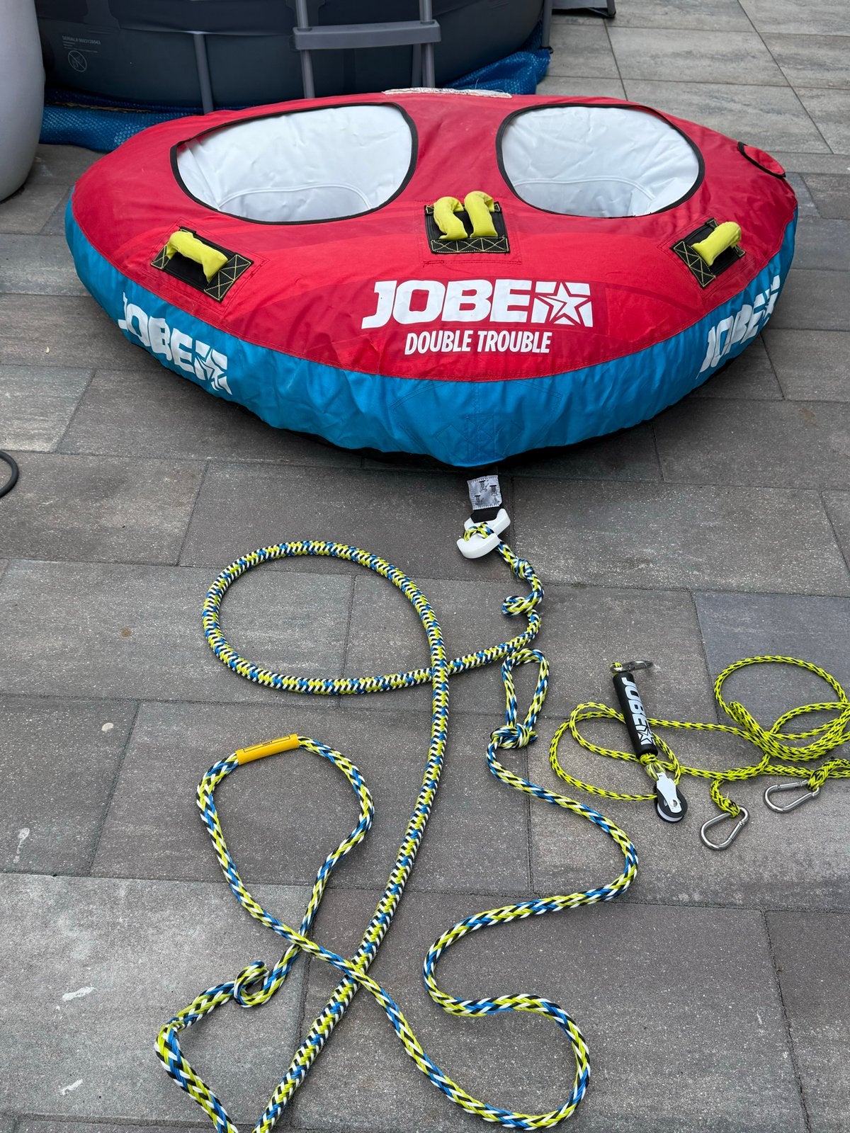 Jobe Double Trouble Funtube met touw, Watersport en Boten, Ophalen, Gebruikt