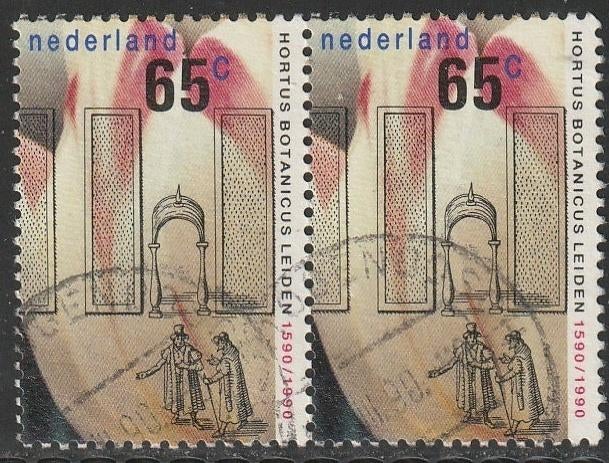 Nederland 1990 1440 Hortus-paar, Gest Den Bosch, Postzegels en Munten, Verzenden, Na 1940, Gestempeld