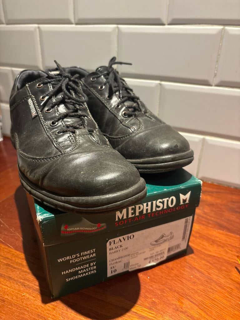 Mephisto Herenschoenen Zwart Maat 10, Kleding | Heren, Ophalen of Verzenden, Gedragen, Zwart, Veterschoenen