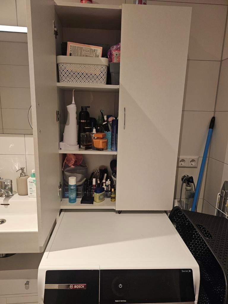 vidaXL Wasmachinekast 64x25.5x190 cm wit, Ophalen of Verzenden, Gebruikt, Wit, Overige typen