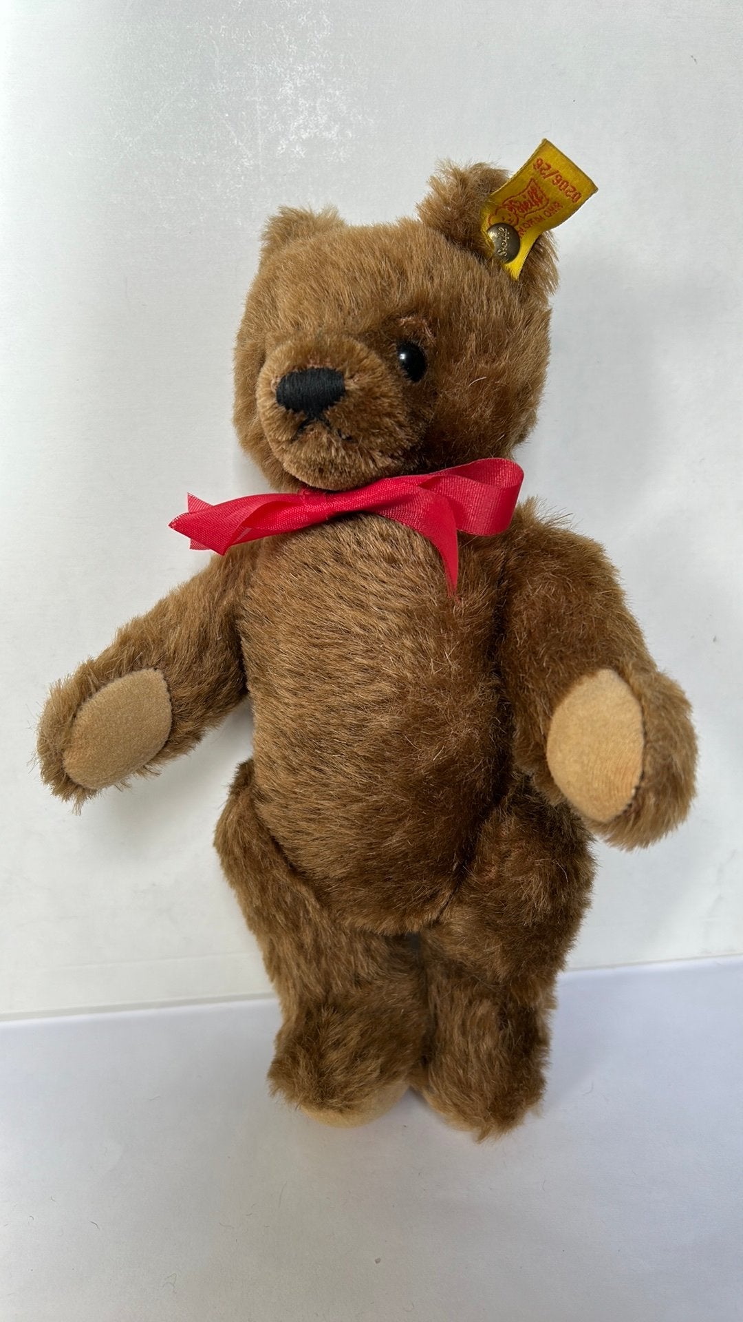Vintage Steiff donkerbruine masker teddy beer (26 cm), Ophalen of Verzenden, Gebruikt, Stoffen beer, Steiff