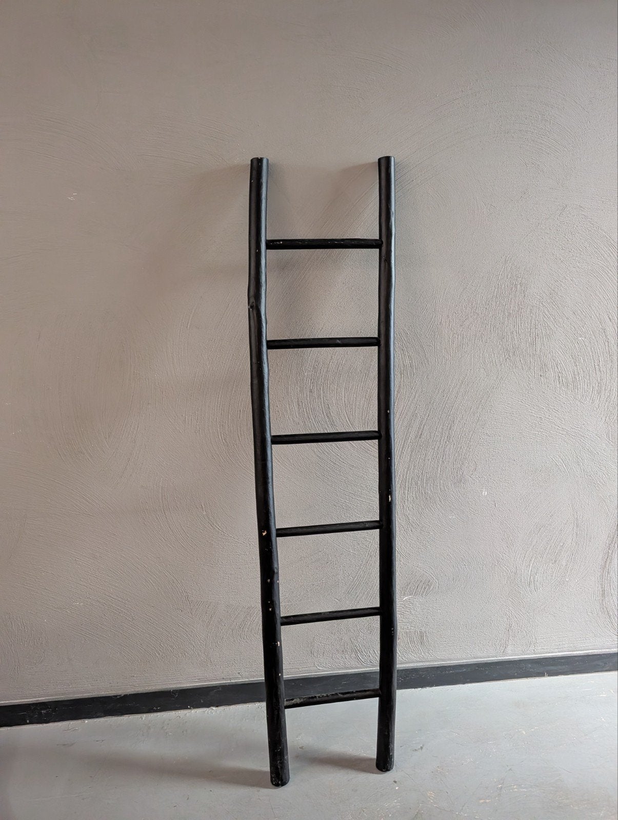 Sierlijke zwarte decoratieve ladder 180x40 cm, Ophalen, Gebruikt
