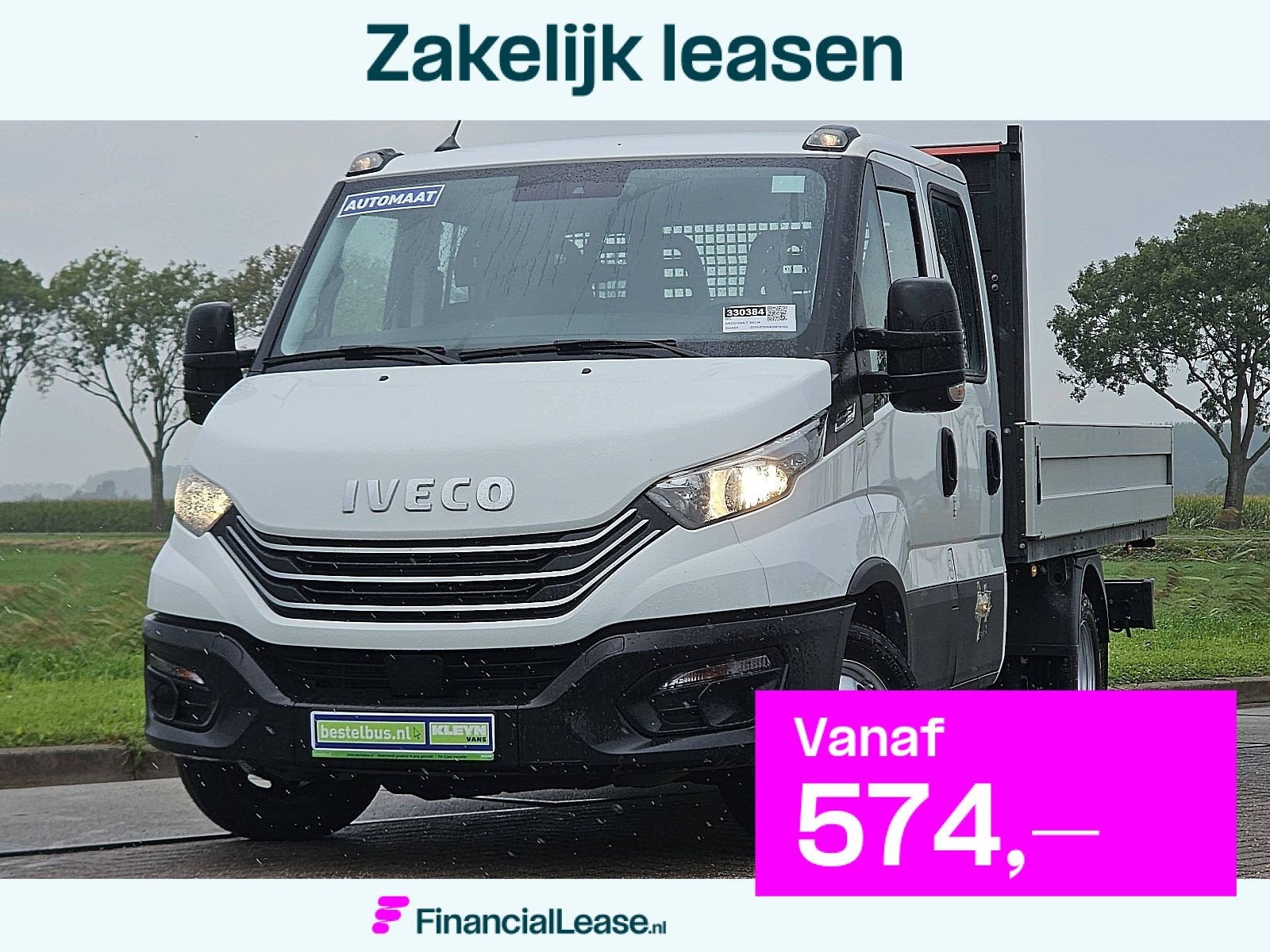 IVECO DAILY 35C14 dub.cab open-laadbak, Automaat, 136 pk, Gebruikt, Euro 6