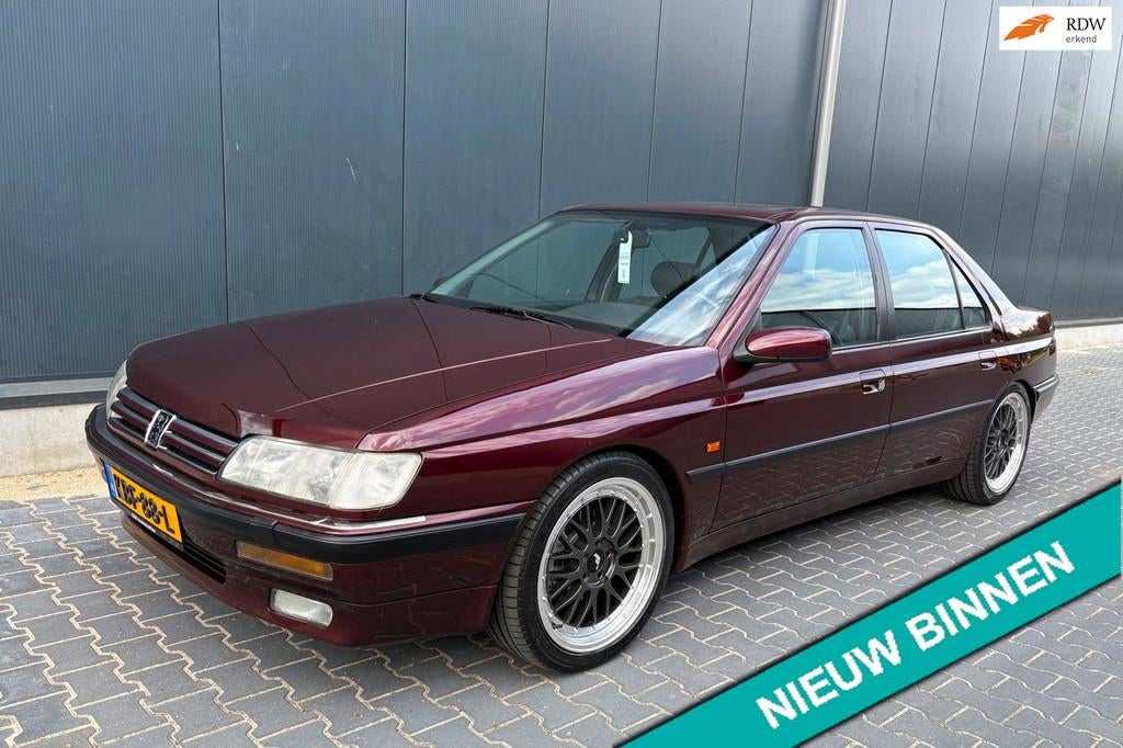 Peugeot 605 3.0 SV24 phase 1, Voorwielaandrijving, Gebruikt, Zwart, Leder
