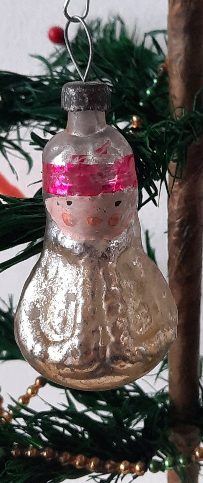 Oude Kerstbal Kindje, Antiek en Kunst, Verzenden