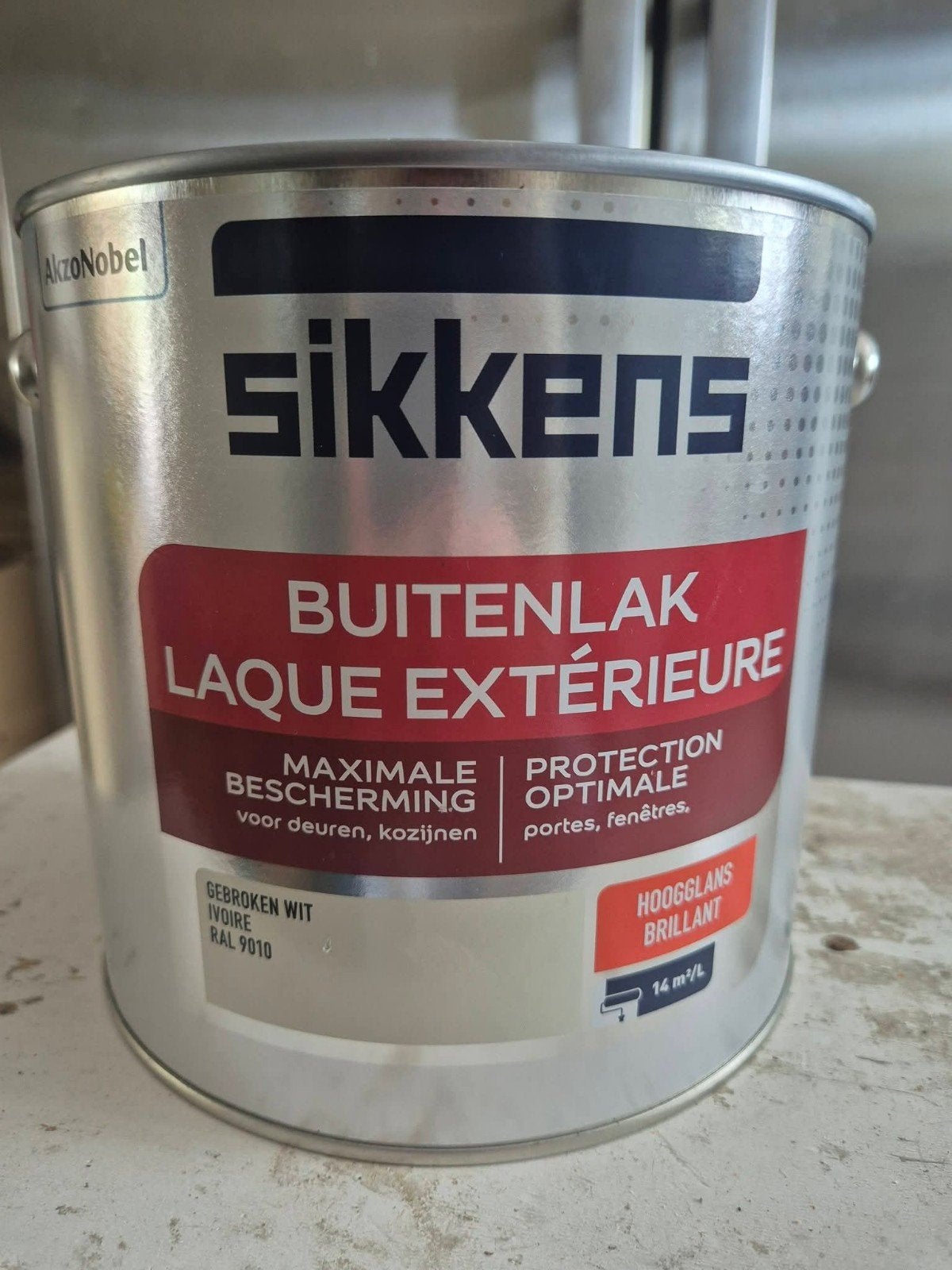 Sikkens buitenlak gelders blauw & ral 9010, Ophalen, Nieuw, Wit