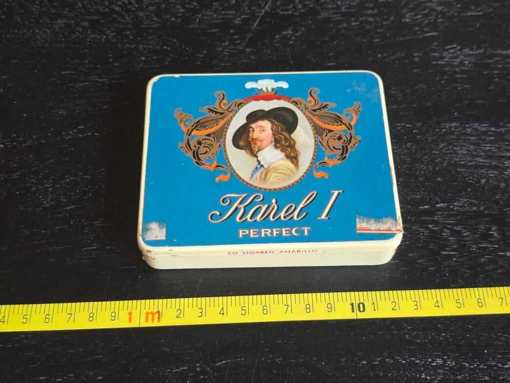 Vintage Karel I Perfect sigarenblikje, Ophalen of Verzenden