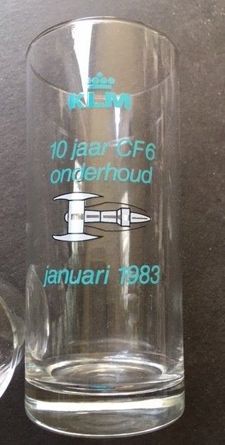 4 glazen / glaasjes KLM, Ophalen of Verzenden, Zo goed als nieuw, Schaalmodel