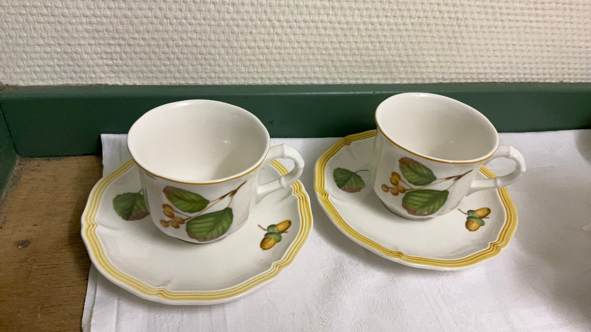 Villeroy en boch parkland, kop en schotels, Ophalen of Verzenden, Zo goed als nieuw, Overige stijlen, Kop(pen) en/of Schotel(s)