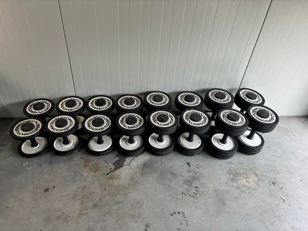 Technogym Isotonic Dumbbellset - 4 t/m 22 kg (220 kg totaal), Ophalen, Technogym, Technogym, Gebruikt
