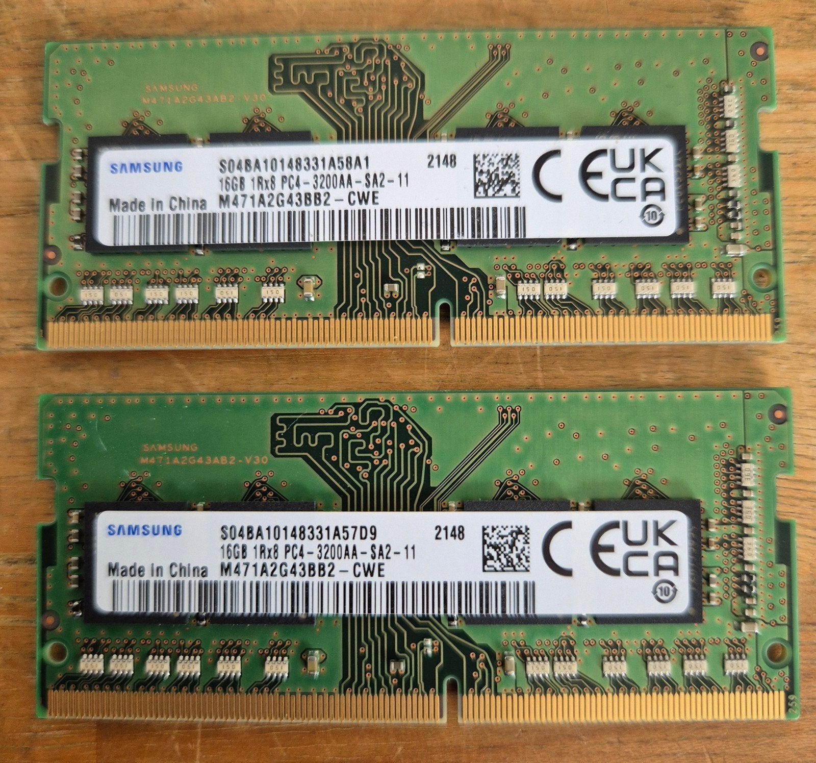 32GB Samsung DDR4 RAM 3200MHz voor laptop, Computers en Software, RAM geheugen, DDR4, Ophalen of Verzenden, Zo goed als nieuw