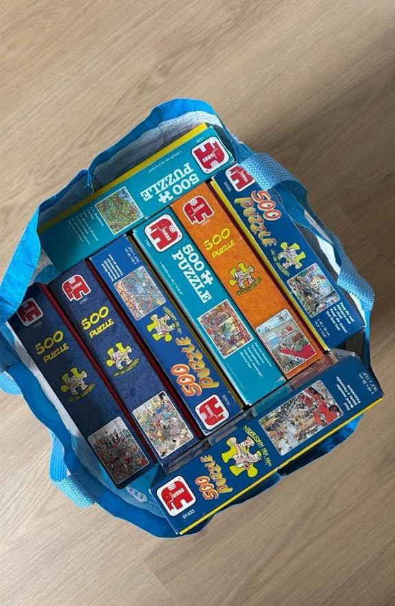10 puzzels Jan van Haasteren (500 stuks), Hobby en Vrije tijd, Denksport en Puzzels, Ophalen, 500 t/m 1500 stukjes, Gebruikt, Legpuzzel
