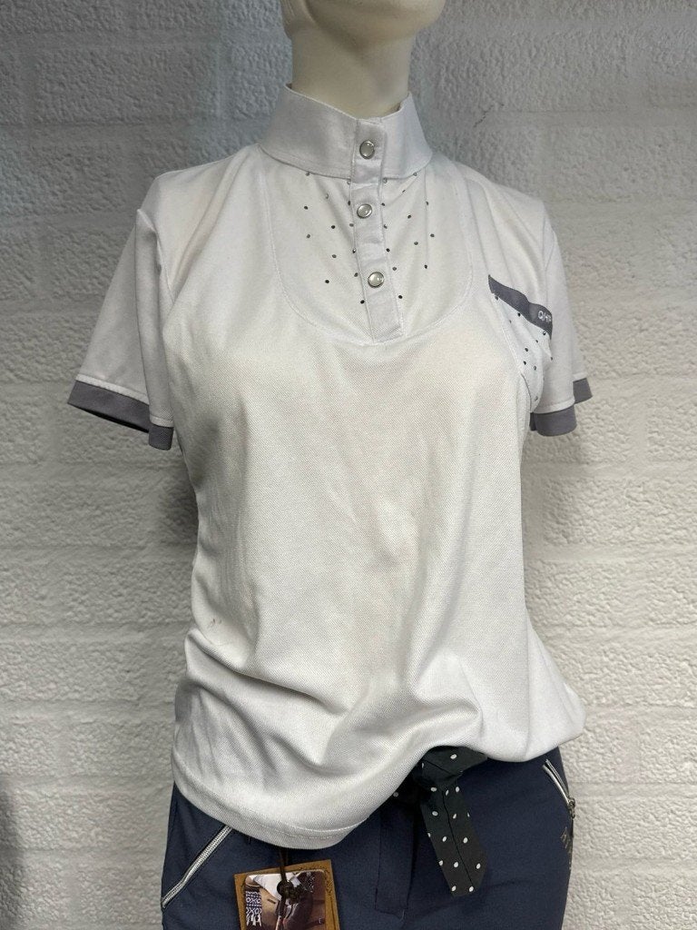 QHP wedstrijdshirt wit 40, Ophalen, Gebruikt, L, Dressuur
