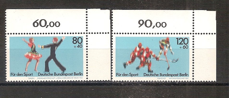 Berlin 698-699 postfris hoekzegels, Ophalen of Verzenden, BRD, Postfris