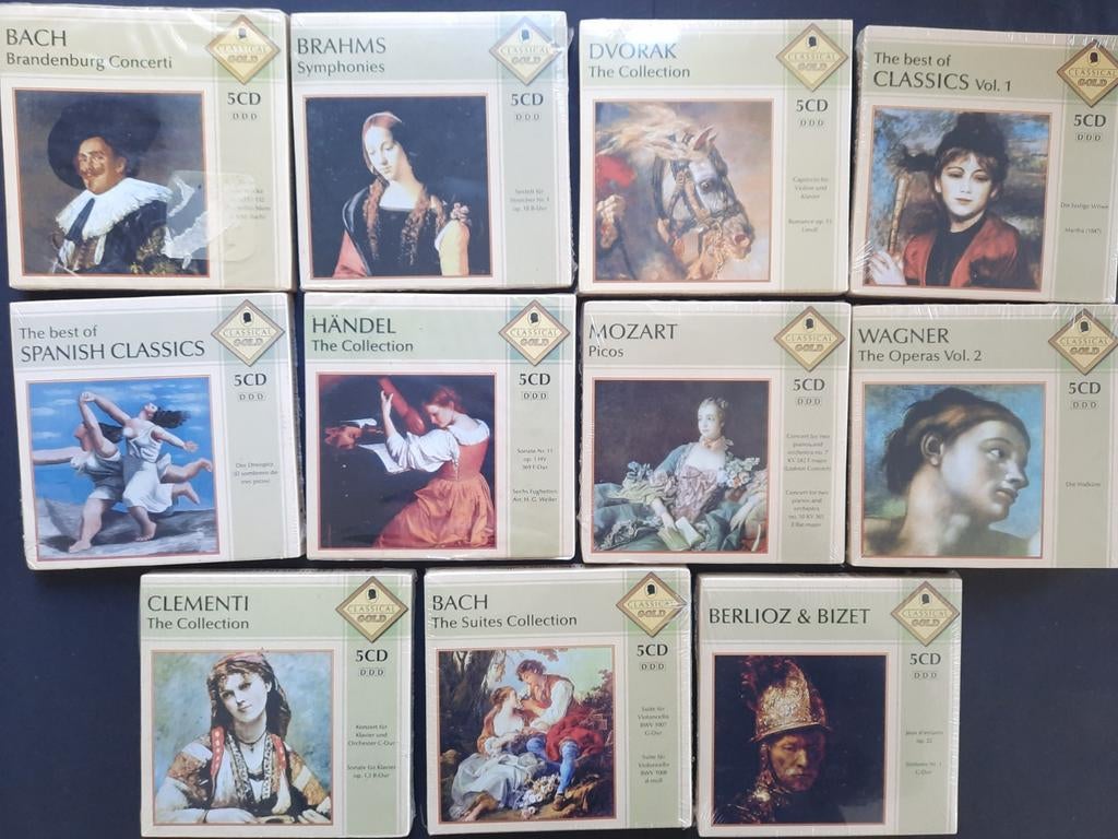 11 x 5 cd boxjes nieuw in seal, Ophalen of Verzenden, Classicisme, Nieuw in verpakking