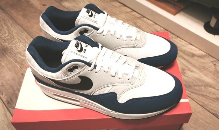Nike Air Max 1 Deep Royal Blue Maat 45.5, Ophalen of Verzenden, Nieuw, Blauw