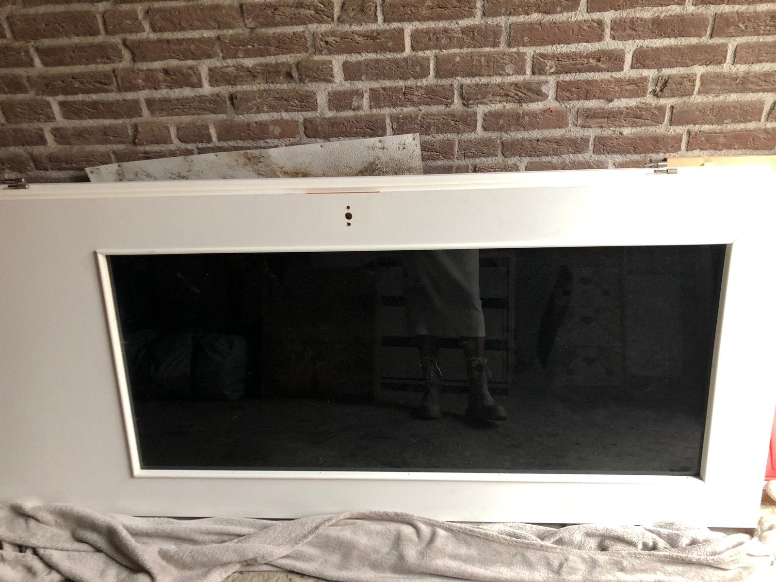 Opdekdeur  830 2015 mm ral 9010, Doe-het-zelf en Verbouw, 75 tot 150 cm, Raamkozijn, Ophalen of Verzenden, Zo goed als nieuw