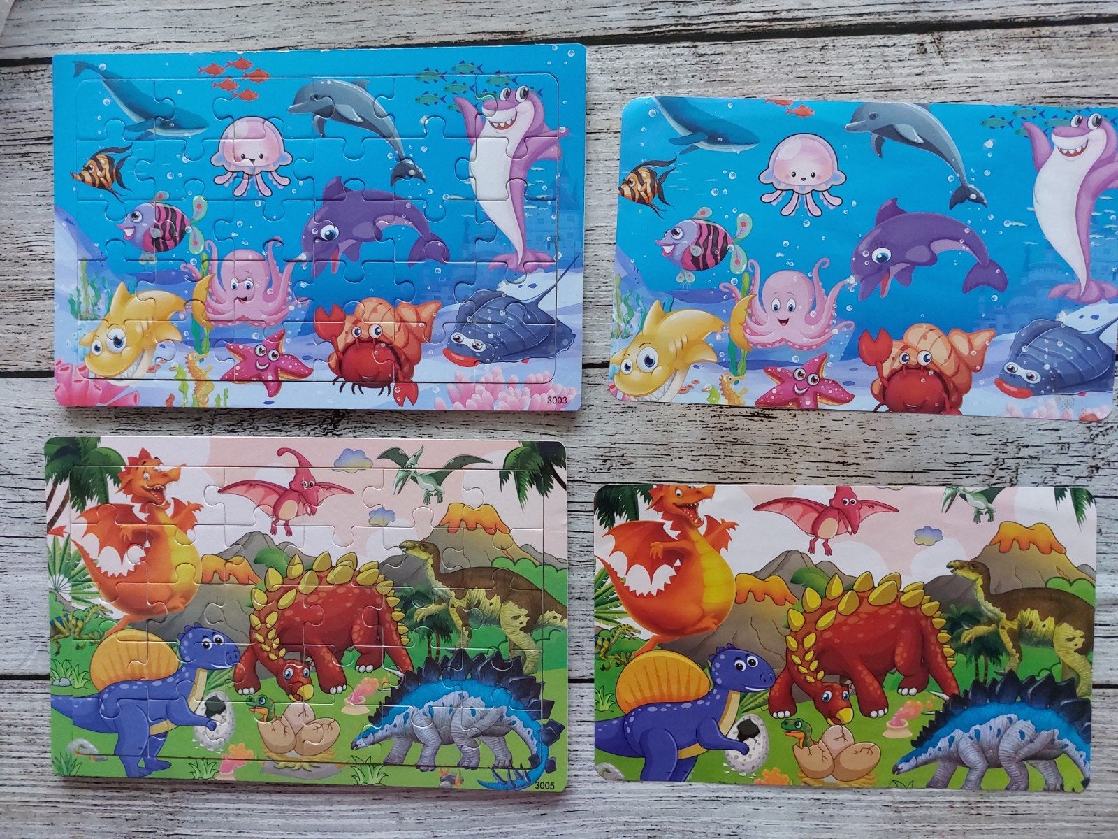 Houten Dieren Puzzels voor Kinderen met 30 stukjes (3 stuks), 2 tot 4 jaar, 10 tot 50 stukjes, Ophalen of Verzenden, Zo goed als nieuw