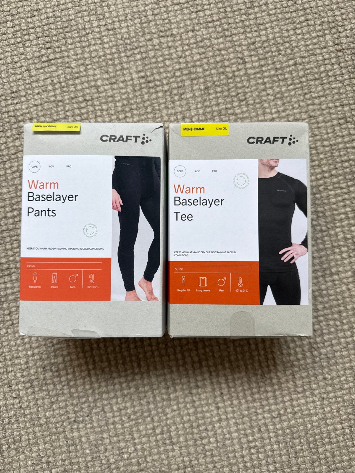 Craft Warm Baselayer Set - Broek & Shirt - Maat XL, Zwart, Ophalen of Verzenden, Algemeen, Maat 56/58 (XL)