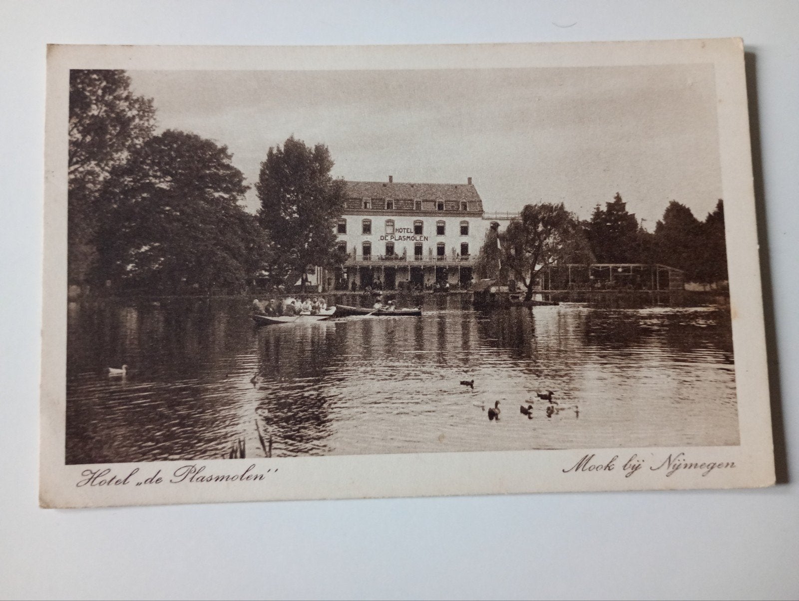 Mook bij Nijmegen Hotel De Plasmolen 1918, Ophalen of Verzenden, Voor 1920, Gelopen, Limburg