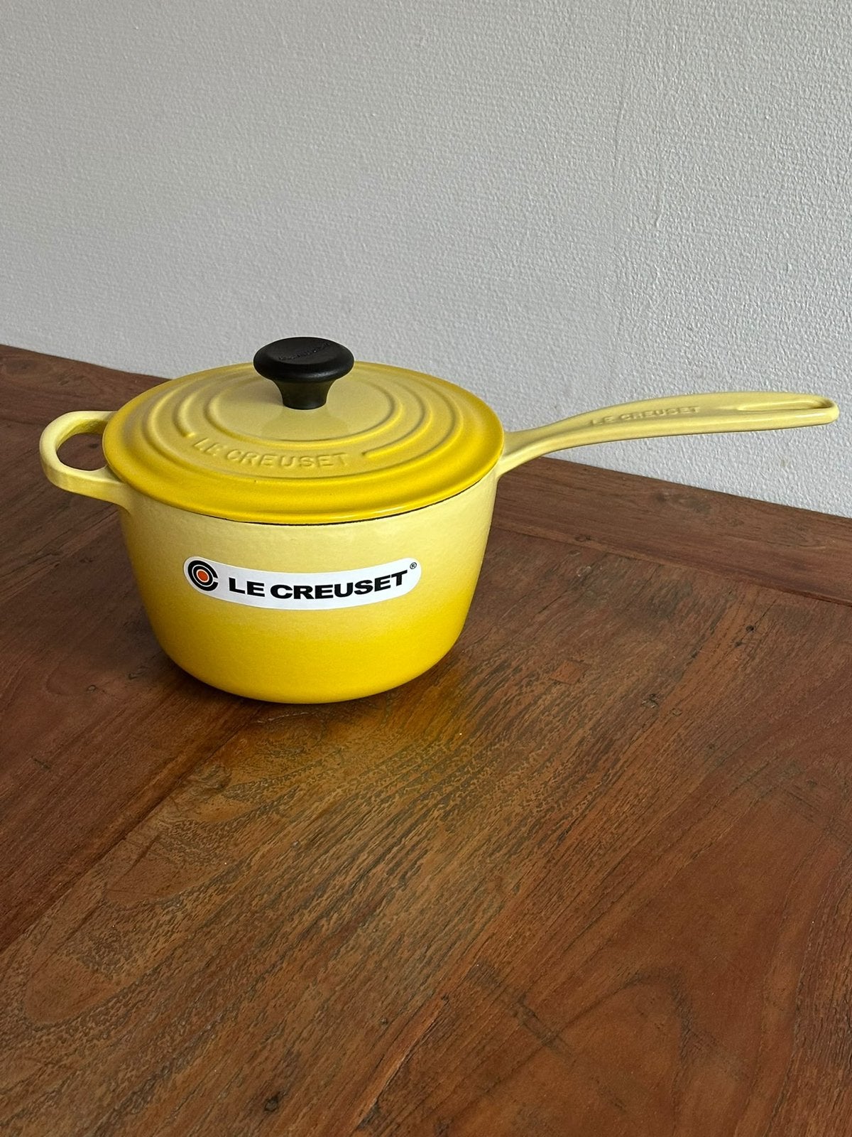 Le Creuset Gietijzeren Sauspan 18 cm – Soleil, Ophalen of Verzenden, Nieuw, Gietijzer