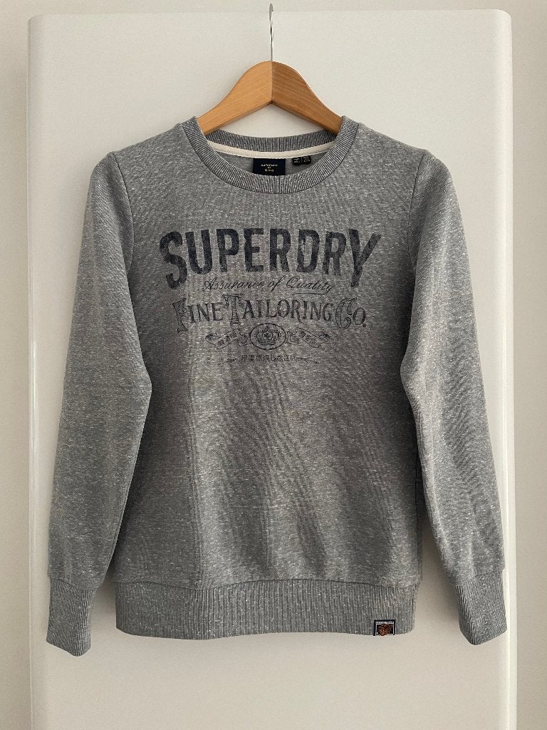 Superdry crewneck sweater | EU 36 / S of oversized XS | trui, Superdry, Ophalen of Verzenden, Maat 36 (S), Grijs