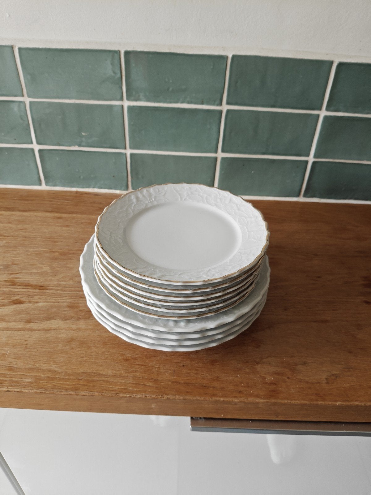 Mitterteich Bavaria borden set wit, Ophalen