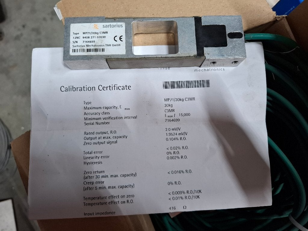 weegcel / loadcell MP70 / 30Kg, Ophalen