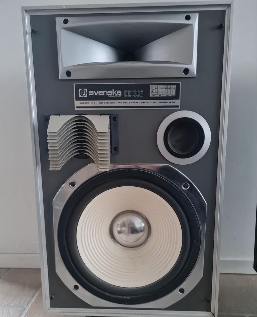 set luidsprekers merk Svenska type DD335 van Jamo, Ophalen, Front, Rear of Stereo speakers, Jamo