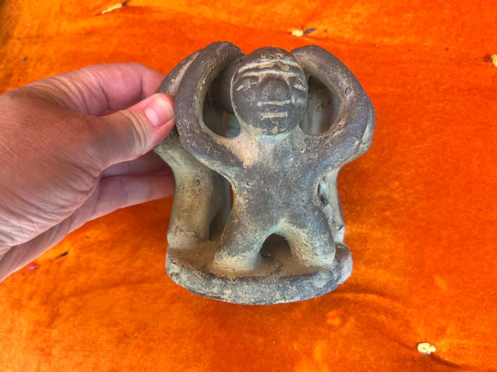 Vintage Azteken/Maya Vriendenkring Beeld/Waxine (3 figuren), Ophalen of Verzenden