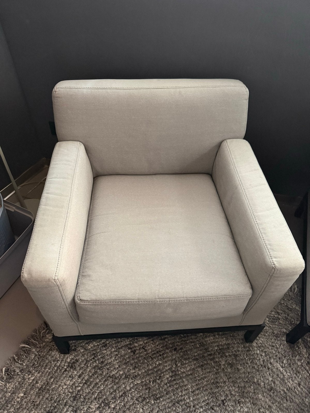 Italiaans design Fauteuils  Meridiani 2 stuk, Huis en Inrichting, Fauteuils, Zo goed als nieuw, Hout, Stof, 50 tot 75 cm, 75 tot 100 cm