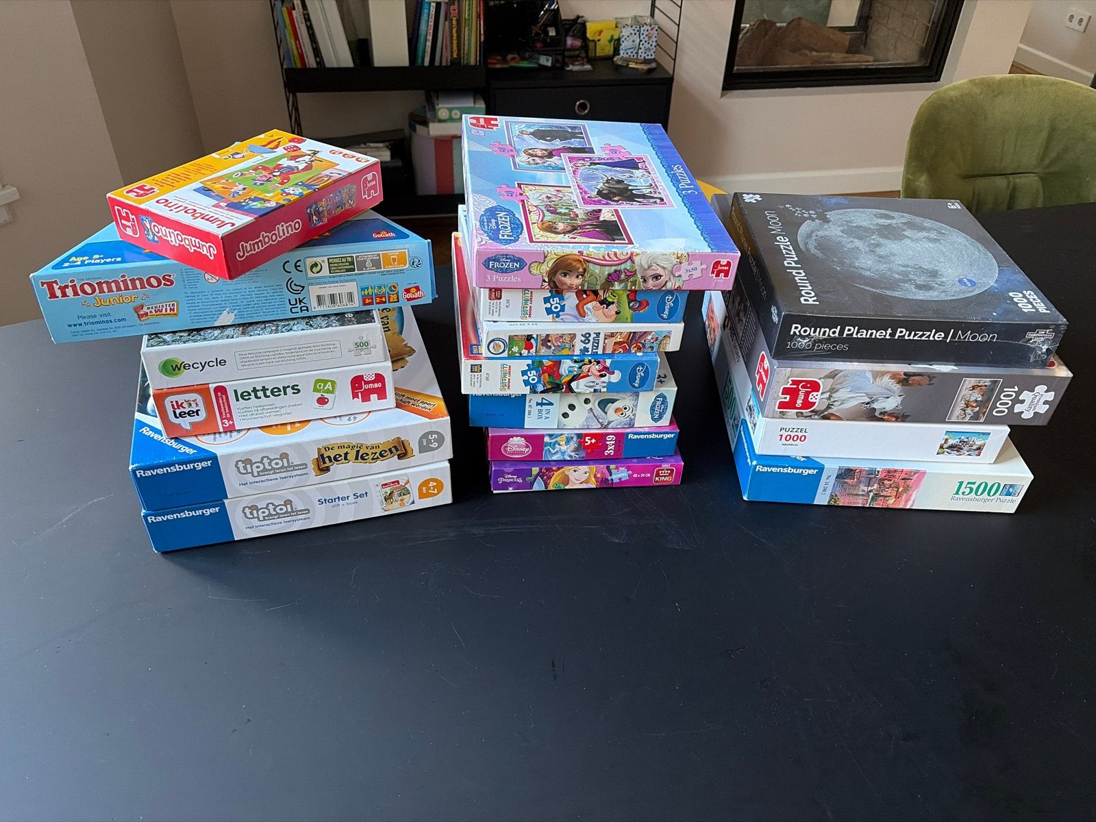 Gratis: Diverse puzzels en spellen voor jong en oud, Ophalen, Meer dan 50 stukjes, Gebruikt, 2 tot 4 jaar